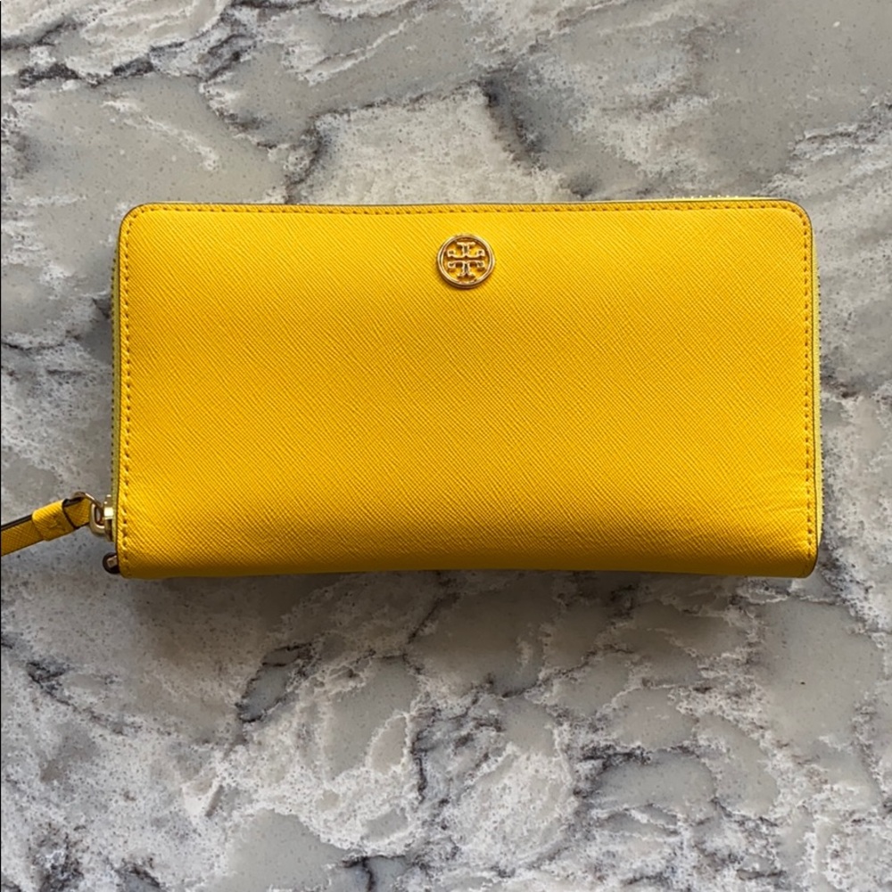 Tory Burch Two-Tone Yellow Wallet